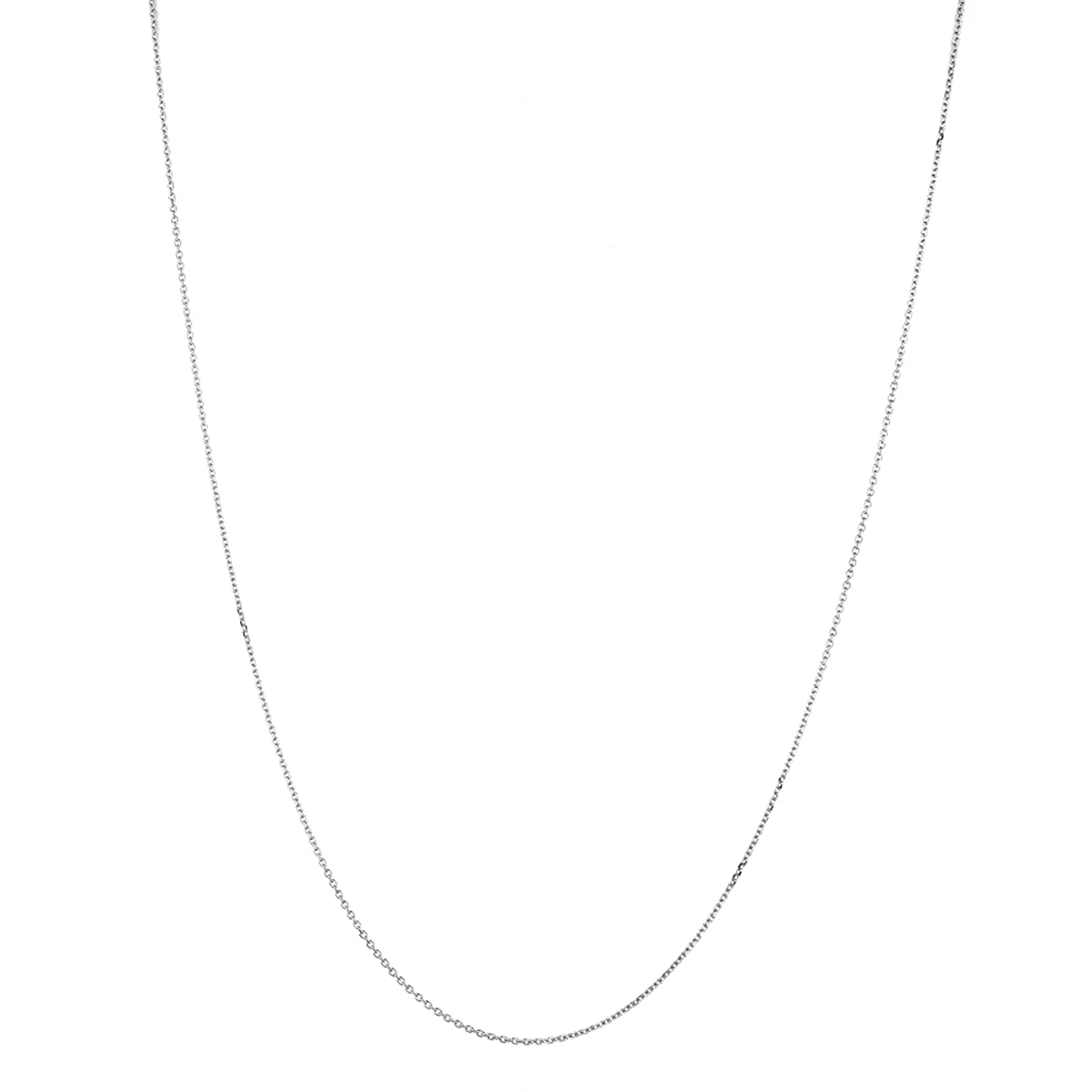 LUXURMAN Solid 14K White Gold Cable Chain For Men & Women 1.8mm Wide 5 LUXURMAN Solid 14K White Gold Cable Chain For Men & Women 1.8mm Wide - Image 5