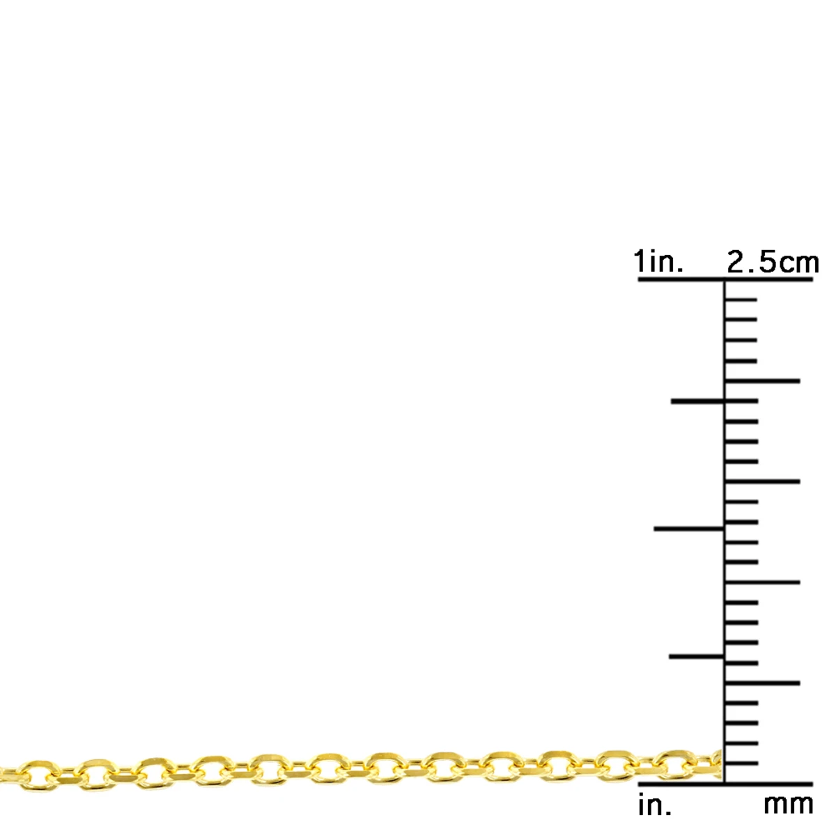 LUXURMAN Solid 14K White Gold Cable Chain For Men & Women 1.8mm Wide 8 LUXURMAN Solid 14K White Gold Cable Chain For Men & Women 1.8mm Wide - Image 8