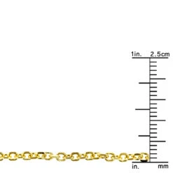 LUXURMAN Solid 14K Yellow Gold Cable Chain For Men & Women 2.3mm Wide -Luxurman luxurman solid 14k gold cable chain for men women 23mm wide rulerye