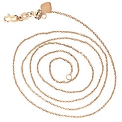 LUXURMAN Solid 14K Yellow Gold Cable Chain For Women Adjustable 0.9mm -Luxurman luxurman solid 14k gold cable chain for women adjustable 09mm backro