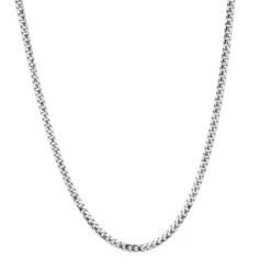 LUXURMAN Solid 14K White Gold Cuban Link Chain For Men Miami 5mm Wide -Luxurman luxurman solid 14k gold cuban link chain for men miami 5mm wide boxwh