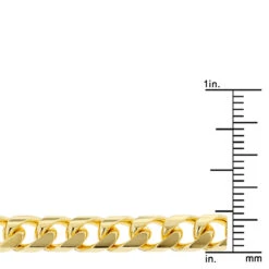 LUXURMAN Solid 14K Yellow Gold Cuban Link Chain For Men Miami 6mm Wide -Luxurman luxurman solid 14k gold cuban link chain for men miami 6mm wide rulerye
