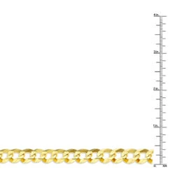 LUXURMAN Solid 14K Yellow Gold Curb Chain For Men Comfort 10mm Wide -Luxurman luxurman solid 14k gold curb chain for men comfort 10mm wide ruler