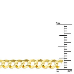 LUXURMAN Solid 14K White Gold Curb Chain For Men Comfort 5.5mm Wide -Luxurman luxurman solid 14k gold curb chain for men comfort 55mm wide rulerye