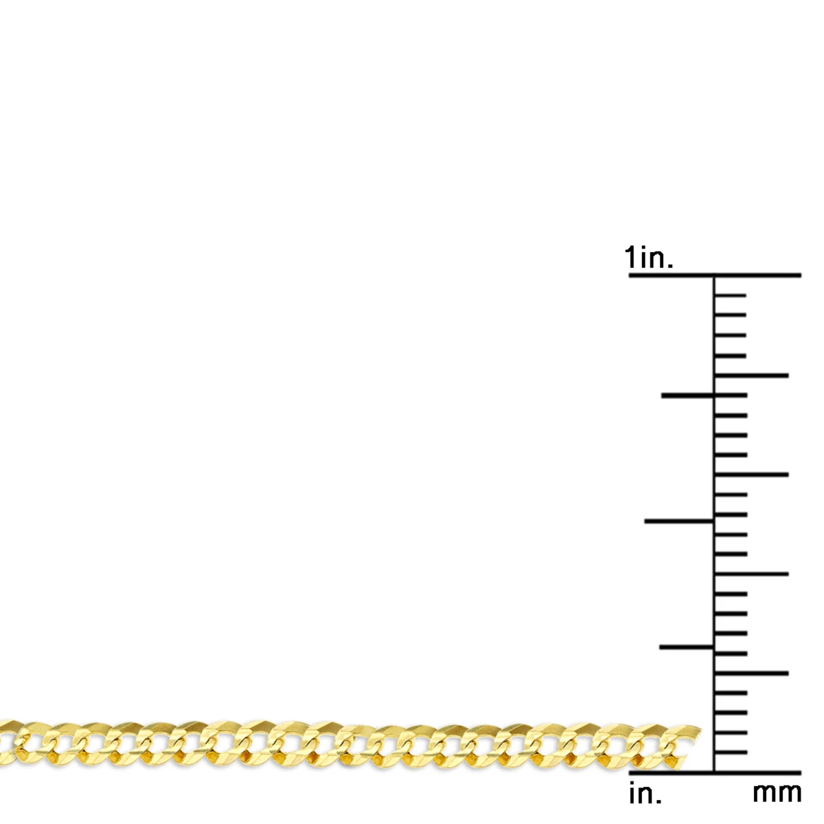 LUXURMAN Solid 14K White Gold Curb Chain For Men & Women Comfort 2.6mm Wide 8 LUXURMAN Solid 14K White Gold Curb Chain For Men & Women Comfort 2.6mm Wide - Image 8