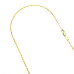 LUXURMAN Solid 14K Yellow Gold Curb Chain For Men & Women Gourmette 1.5mm