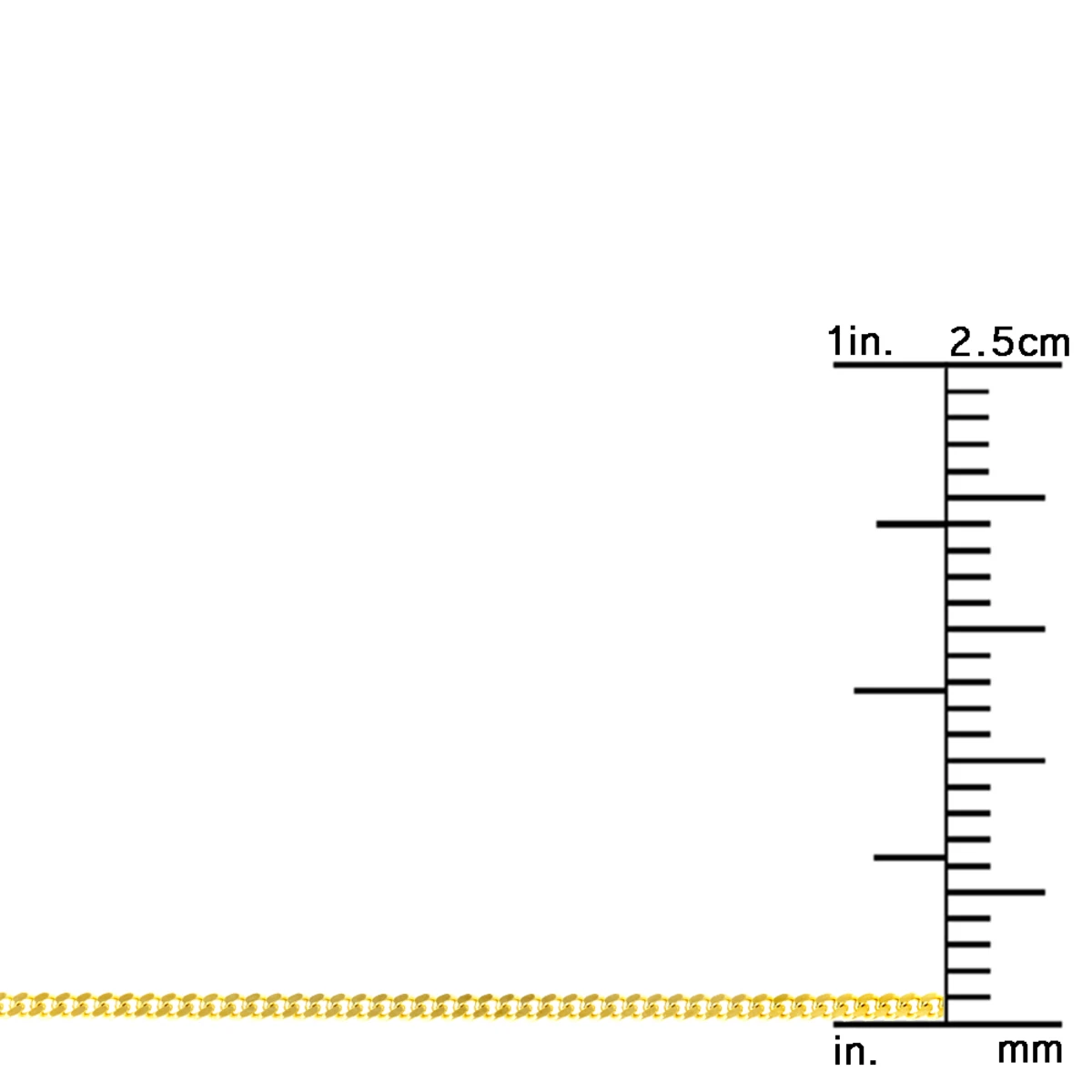 LUXURMAN Solid 14K Yellow Gold Curb Chain For Men & Women Gourmette 1mm Wide 8 LUXURMAN Solid 14K Yellow Gold Curb Chain For Men & Women Gourmette 1mm Wide - Image 8