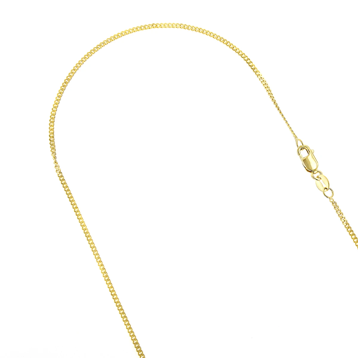 LUXURMAN Solid 14K Yellow Gold Curb Chain For Men & Women Gourmette 1mm Wide 1 LUXURMAN Solid 14K Yellow Gold Curb Chain For Men & Women Gourmette 1mm Wide