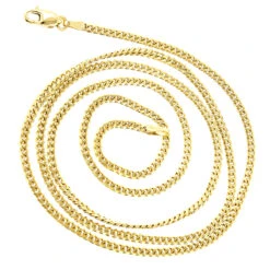 LUXURMAN Solid 14K Yellow Gold Curb Chain For Men & Women Gourmette 2mm Wide -Luxurman luxurman solid 14k gold curb chain for men women gourmette 2mm wide backye