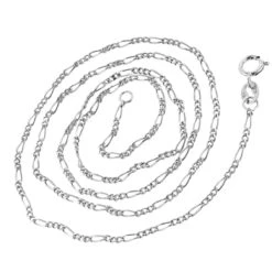 LUXURMAN Solid 14K Yellow Gold Figaro Chain For Men & Women 1.9mm Wide -Luxurman luxurman solid 14k gold figaro chain for men women 19mm wide backwh