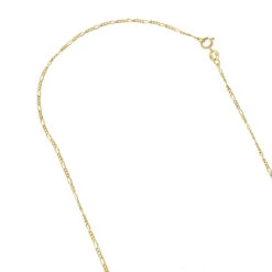 LUXURMAN Solid 14K Yellow Gold Figaro Chain For Men & Women 1.9mm Wide