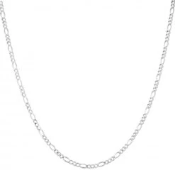 LUXURMAN Solid 14K White Gold Figaro Chain For Men & Women 2.6mm Wide 8 LUXURMAN Solid 14K White Gold Figaro Chain For Men & Women 2.6mm Wide -Luxurman luxurman solid 14k gold figaro chain for men women 26mm wide boxwh