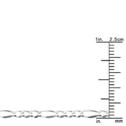 LUXURMAN Solid 14K White Gold Figaro Chain For Men & Women 2.6mm Wide 9 LUXURMAN Solid 14K White Gold Figaro Chain For Men & Women 2.6mm Wide -Luxurman luxurman solid 14k gold figaro chain for men women 26mm wide rulerwh