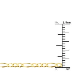 LUXURMAN Solid 14K Yellow Gold Figaro Chain For Men & Women 2.8mm Wide -Luxurman luxurman solid 14k gold figaro chain for men women 28mm wide rulerye