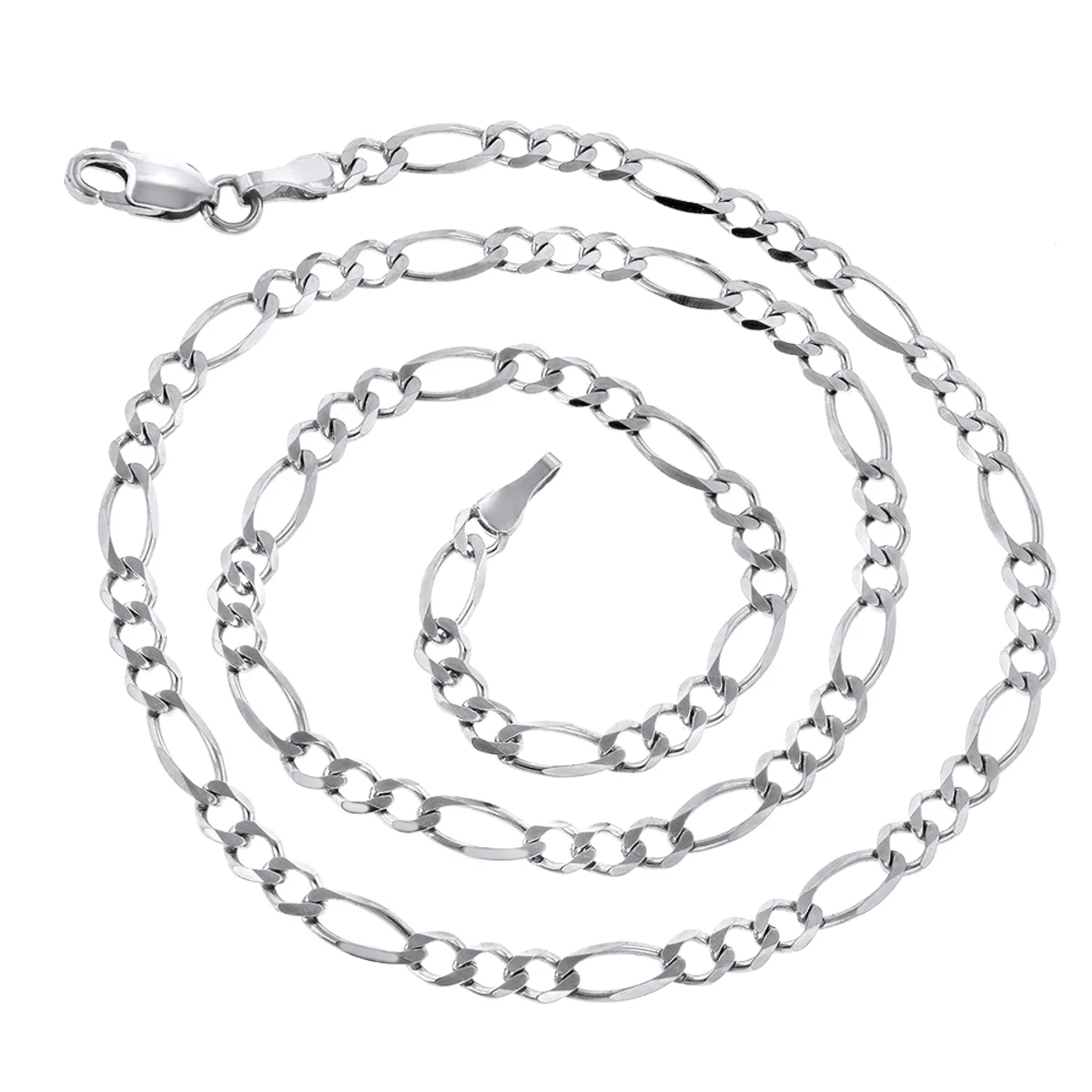 LUXURMAN Solid 14K Yellow Gold Figaro Chain For Men & Women 3mm Wide 3 LUXURMAN Solid 14K Yellow Gold Figaro Chain For Men & Women 3mm Wide - Image 3