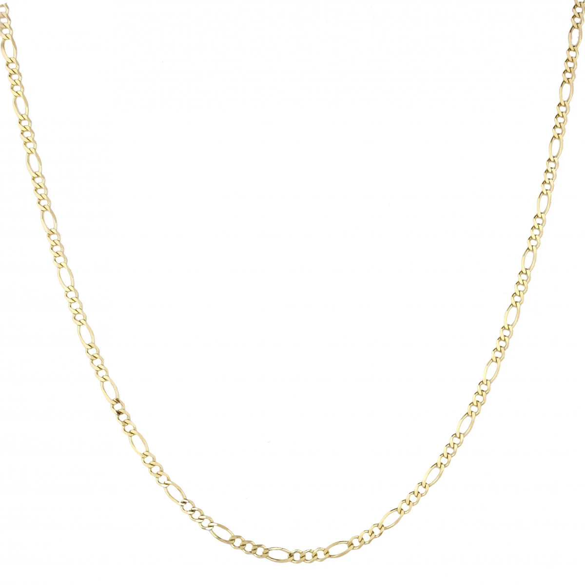LUXURMAN Solid 14K Yellow Gold Figaro Chain For Men & Women 3mm Wide 6 LUXURMAN Solid 14K Yellow Gold Figaro Chain For Men & Women 3mm Wide - Image 6