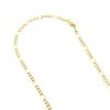 LUXURMAN Solid 14K Yellow Gold Figaro Chain For Men & Women 3mm Wide