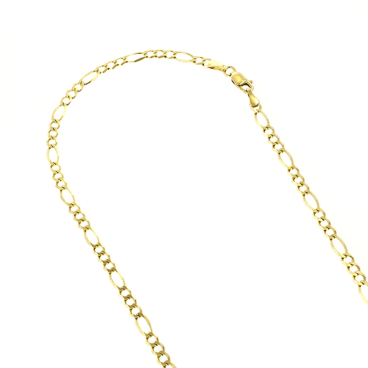 LUXURMAN Solid 14K Yellow Gold Figaro Chain For Men & Women 3mm Wide 1 LUXURMAN Solid 14K Yellow Gold Figaro Chain For Men & Women 3mm Wide
