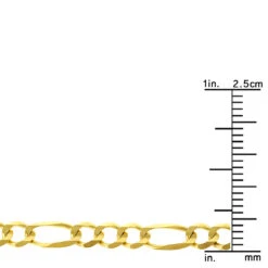 LUXURMAN Solid 14K White Gold Figaro Chain For Men & Women 4.5mm Wide -Luxurman luxurman solid 14k gold figaro chain for men women 45mm wide rulerye