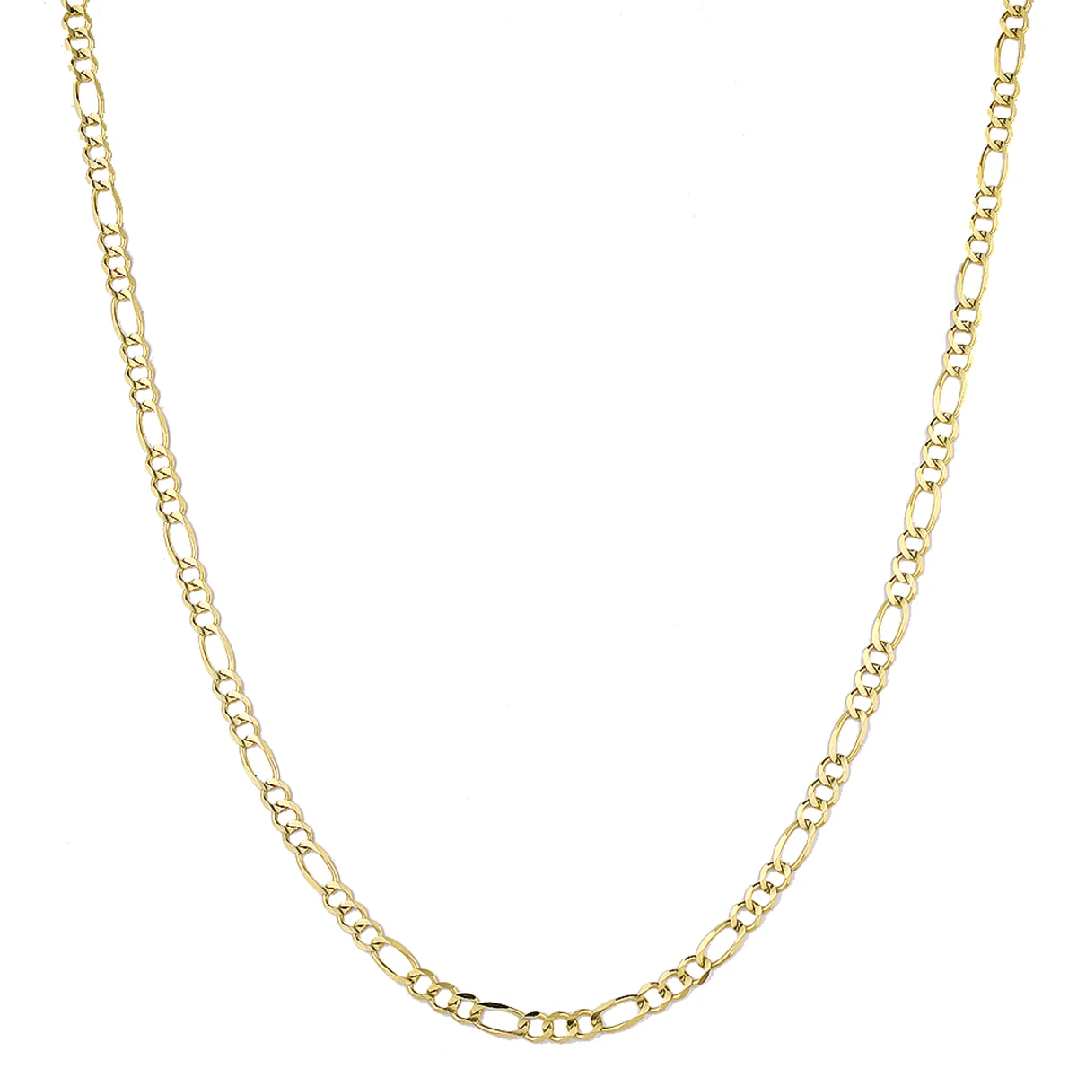 LUXURMAN Solid 14K Yellow Gold Figaro Chain For Men & Women 4mm Wide 6 LUXURMAN Solid 14K Yellow Gold Figaro Chain For Men & Women 4mm Wide - Image 6