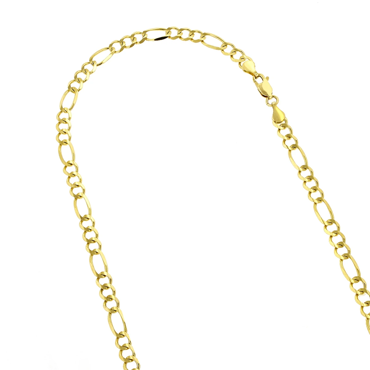 LUXURMAN Solid 14K Yellow Gold Figaro Chain For Men & Women 4mm Wide 1 LUXURMAN Solid 14K Yellow Gold Figaro Chain For Men & Women 4mm Wide