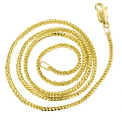 LUXURMAN Solid 14K White Gold Franco Chain For Men & Women 1.2mm Wide -Luxurman luxurman solid 14k gold franco chain for men women 12mm wide backye