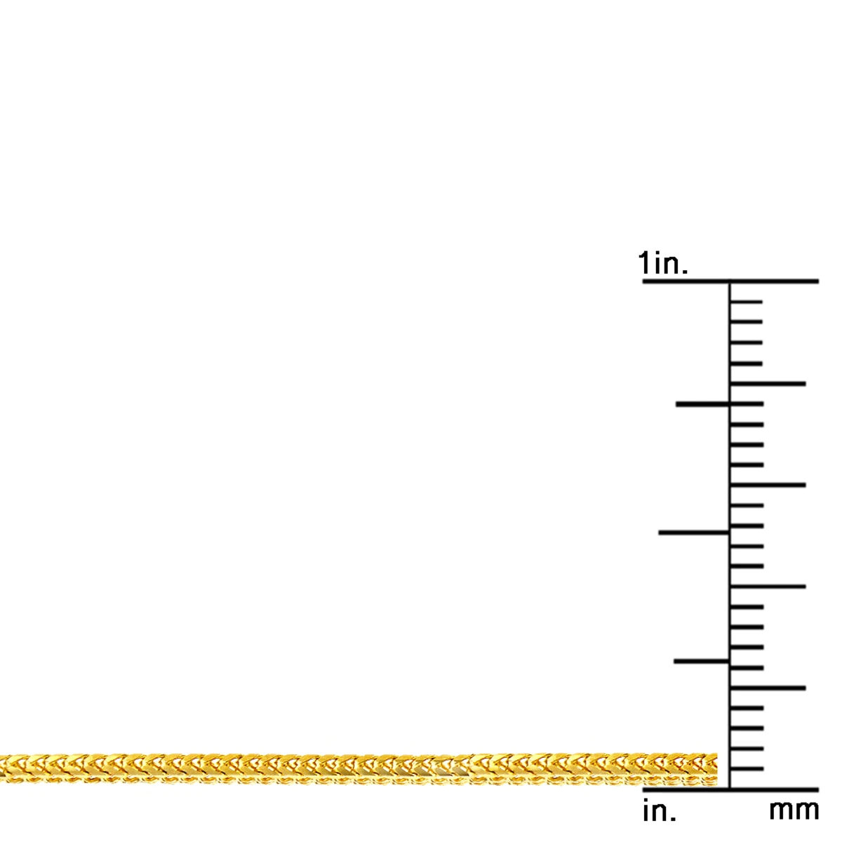 LUXURMAN Solid 14K White Gold Franco Chain For Men & Women 1.8mm Wide 8 LUXURMAN Solid 14K White Gold Franco Chain For Men & Women 1.8mm Wide - Image 8