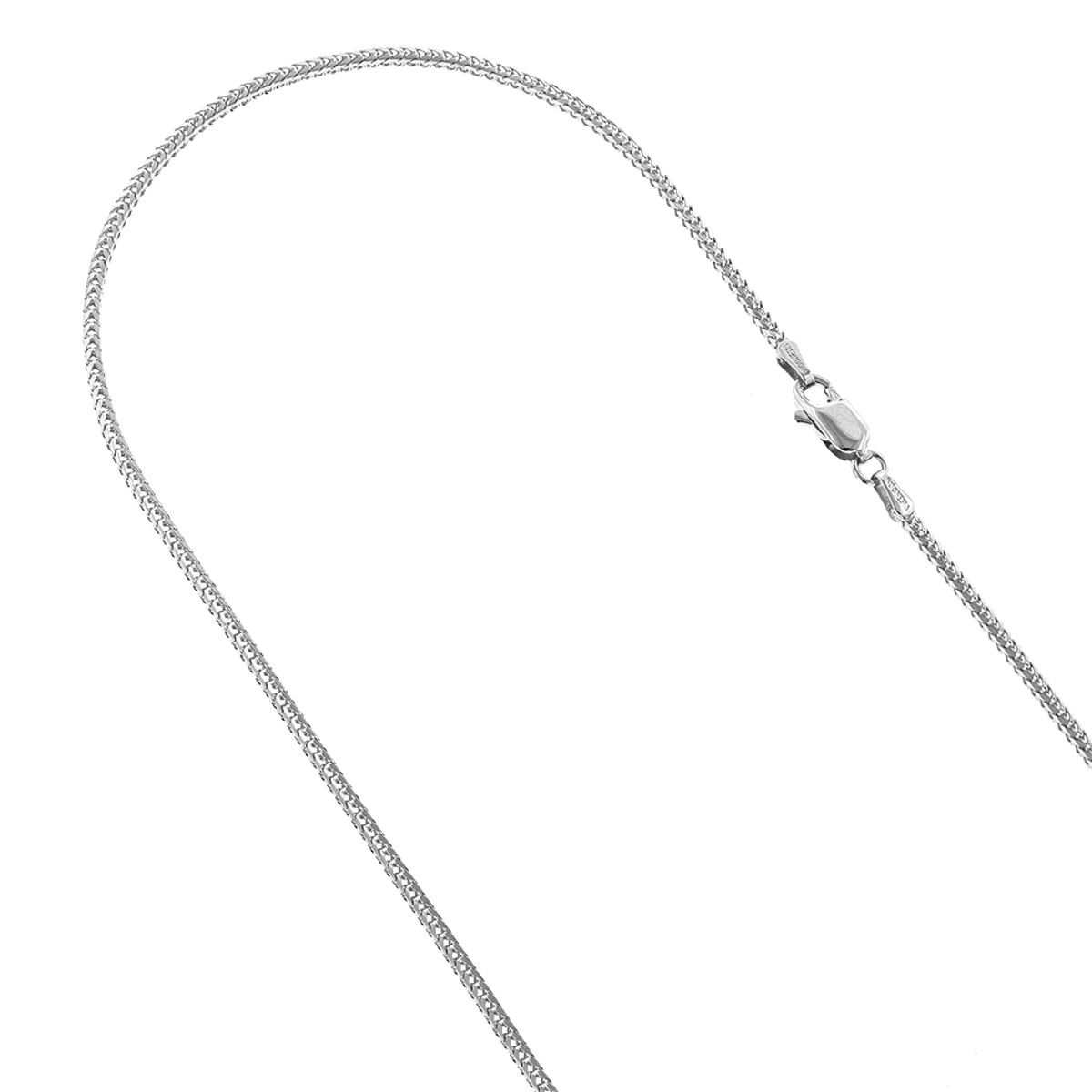 LUXURMAN Solid 14K White Gold Franco Chain For Men & Women 1.8mm Wide 1 LUXURMAN Solid 14K White Gold Franco Chain For Men & Women 1.8mm Wide