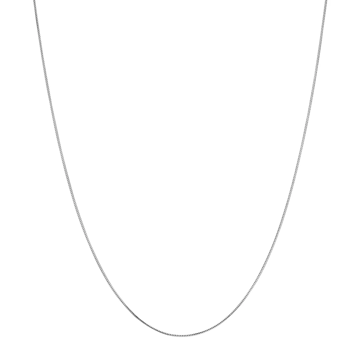 LUXURMAN Solid 14K White Gold Franco Chain For Women 0.9mm Wide 5 LUXURMAN Solid 14K White Gold Franco Chain For Women 0.9mm Wide - Image 5