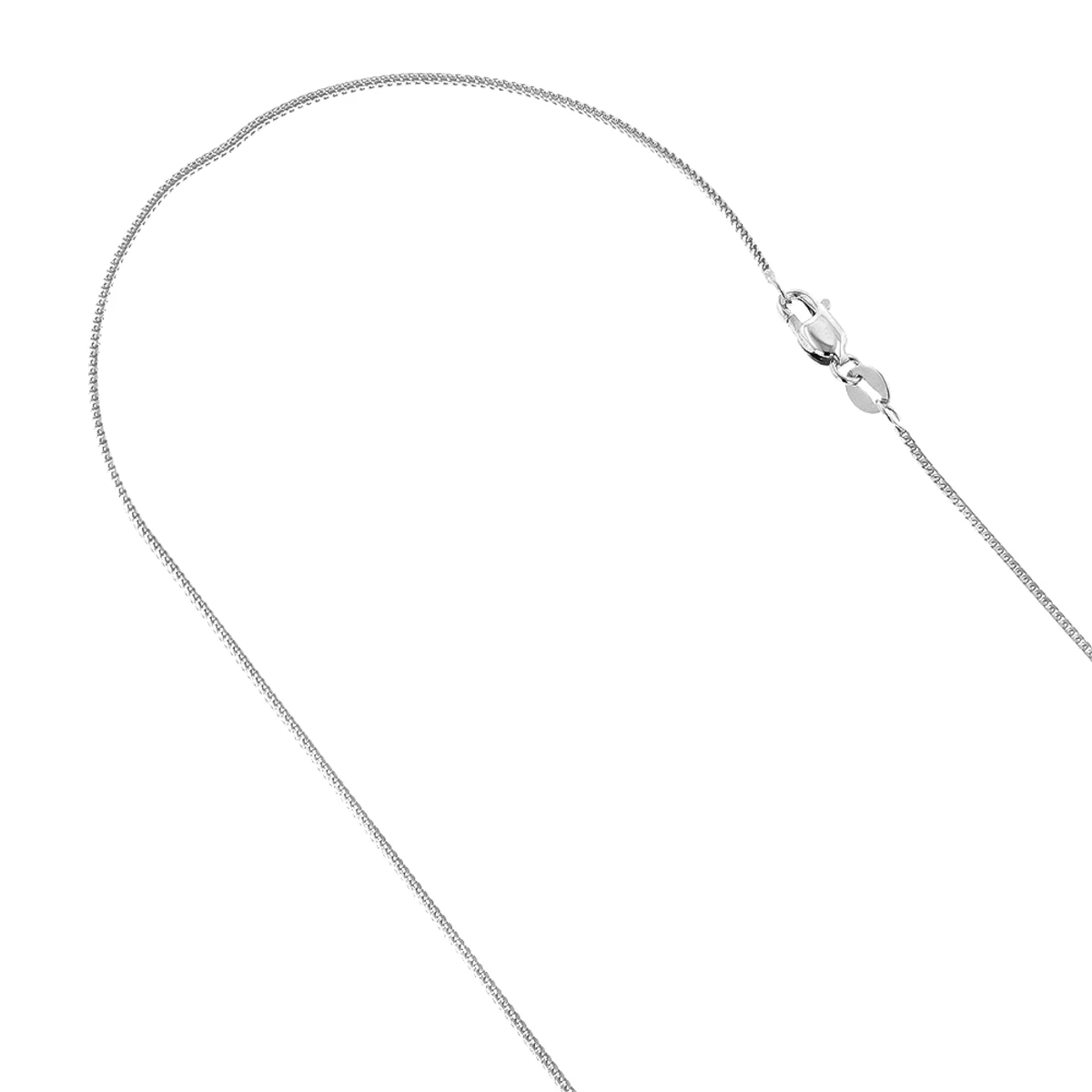 LUXURMAN Solid 14K White Gold Franco Chain For Women 0.9mm Wide 1 LUXURMAN Solid 14K White Gold Franco Chain For Women 0.9mm Wide