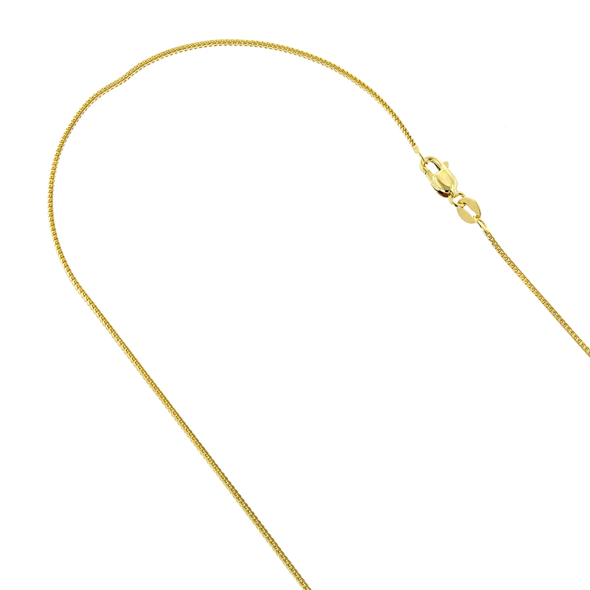 LUXURMAN Solid 14K White Gold Franco Chain For Women 0.9mm Wide 2 LUXURMAN Solid 14K White Gold Franco Chain For Women 0.9mm Wide - Image 2