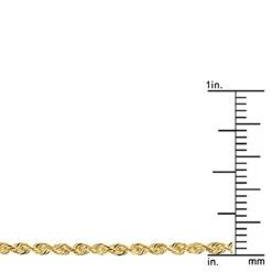 LUXURMAN Solid 14K Yellow Gold Rope Chain For Men & Women 2mm Wide -Luxurman luxurman solid 14k gold rope chain for men women 2mm wide rulerye