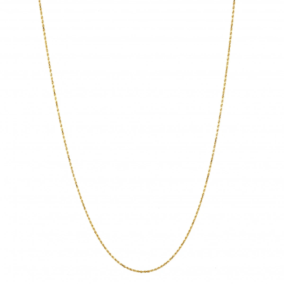 LUXURMAN Solid 14K Yellow Gold Rope Chain For Men & Women 3mm Wide 3 LUXURMAN Solid 14K Yellow Gold Rope Chain For Men & Women 3mm Wide - Image 3