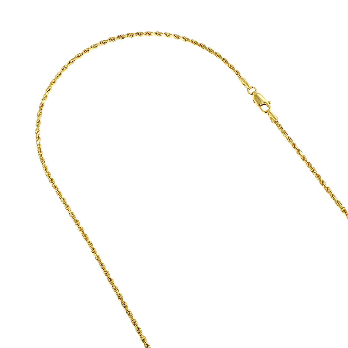 LUXURMAN Solid 14K Yellow Gold Rope Chain For Men & Women 3mm Wide 1 LUXURMAN Solid 14K Yellow Gold Rope Chain For Men & Women 3mm Wide