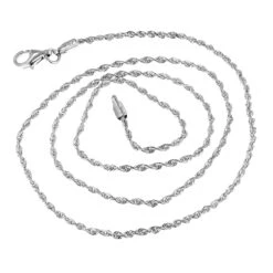 LUXURMAN Solid 14K Rose Gold Rope Chain For Men & Women Diamond Cut 1.5mm -Luxurman luxurman solid 14k gold rope chain for men women diamond cut 15mm backwh