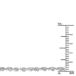 LUXURMAN Solid 14K Yellow Gold Rope Chain For Men & Women Diamond Cut 2.5mm -Luxurman luxurman solid 14k gold rope chain for men women diamond cut 25mm rulerwh