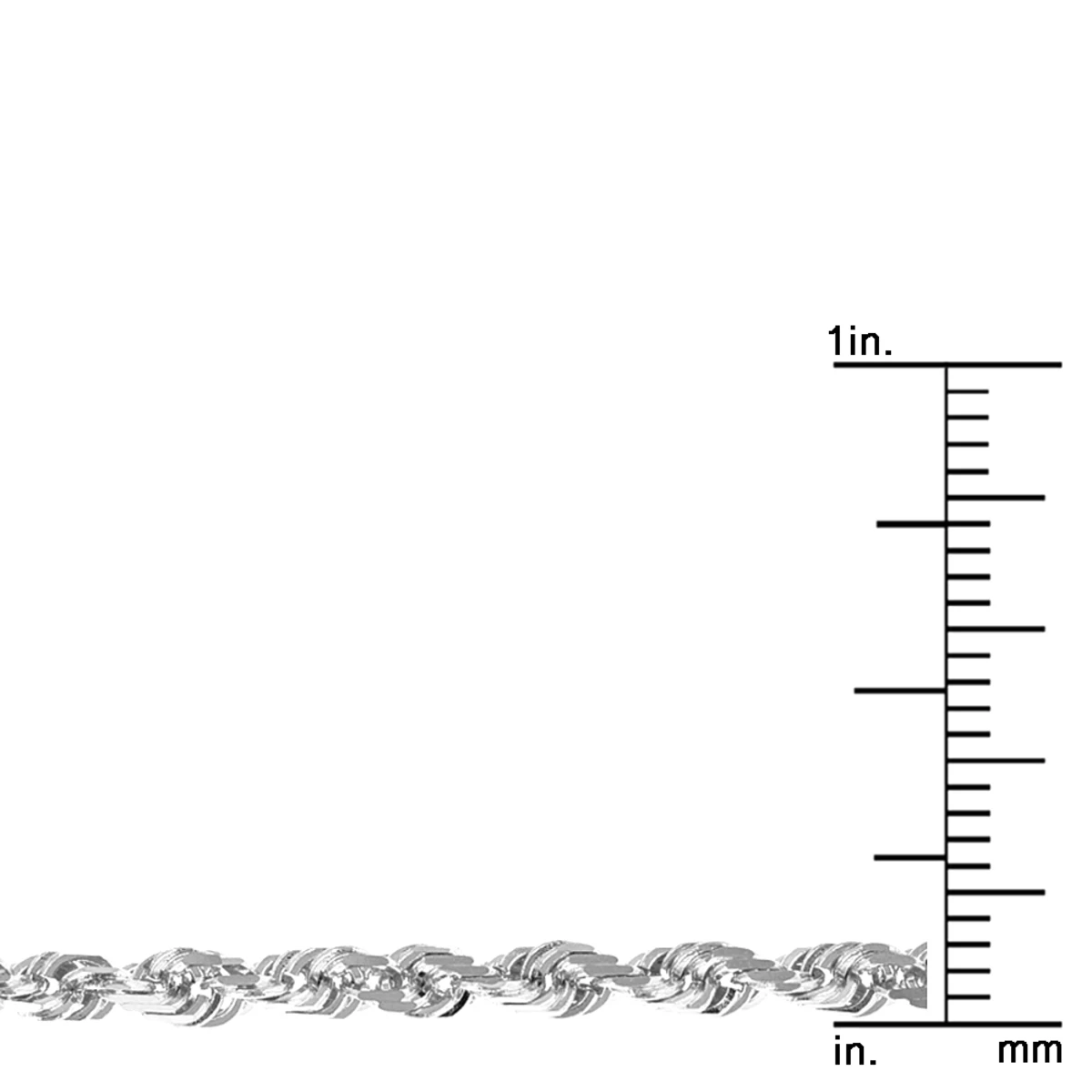 LUXURMAN Solid 14K Yellow Gold Rope Chain For Men & Women Diamond Cut 3mm 7 LUXURMAN Solid 14K Yellow Gold Rope Chain For Men & Women Diamond Cut 3mm - Image 7