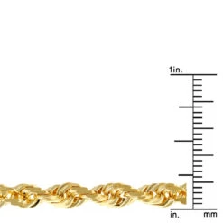 LUXURMAN Solid 14K Yellow Gold Rope Chain For Men & Women Diamond Cut 5mm -Luxurman luxurman solid 14k gold rope chain for men women diamond cut 5mm rulerye