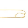 LUXURMAN Solid 14K Yellow Gold Round Wheat Chain Adjustable 1mm