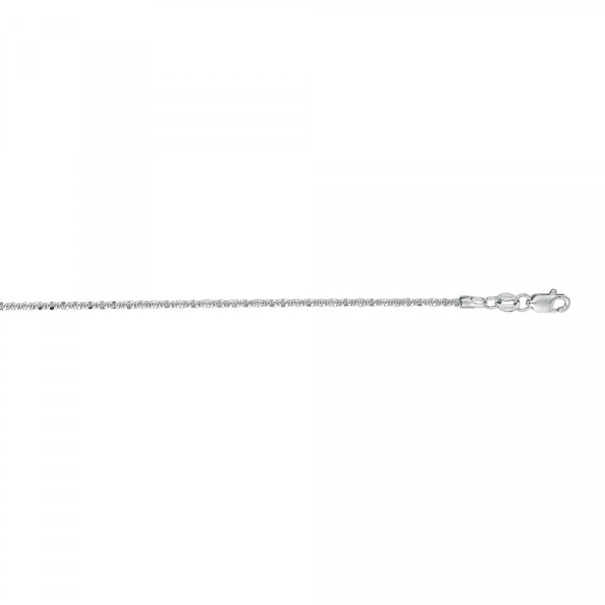 LUXURMAN Solid 14K White Gold Sparkle Chain For Women 1.5mm Wide 2 LUXURMAN Solid 14K White Gold Sparkle Chain For Women 1.5mm Wide - Image 2