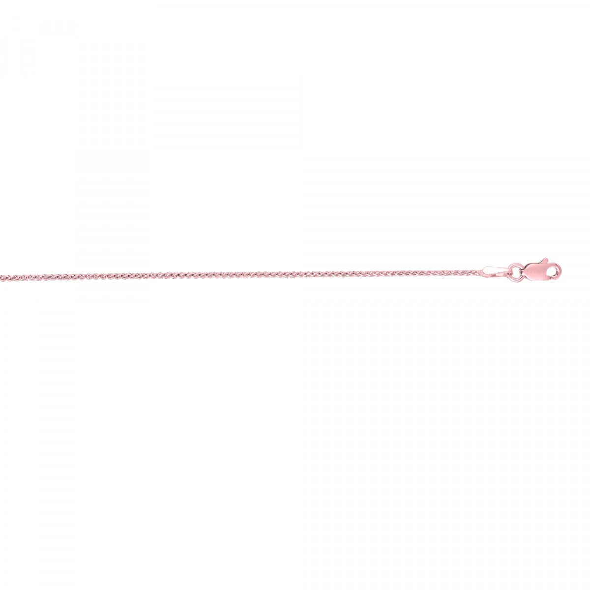 LUXURMAN Solid 14K Yellow Gold Wheat Chain For Women Round Diamond Cut 1mm 3 LUXURMAN Solid 14K Yellow Gold Wheat Chain For Women Round Diamond Cut 1mm - Image 3