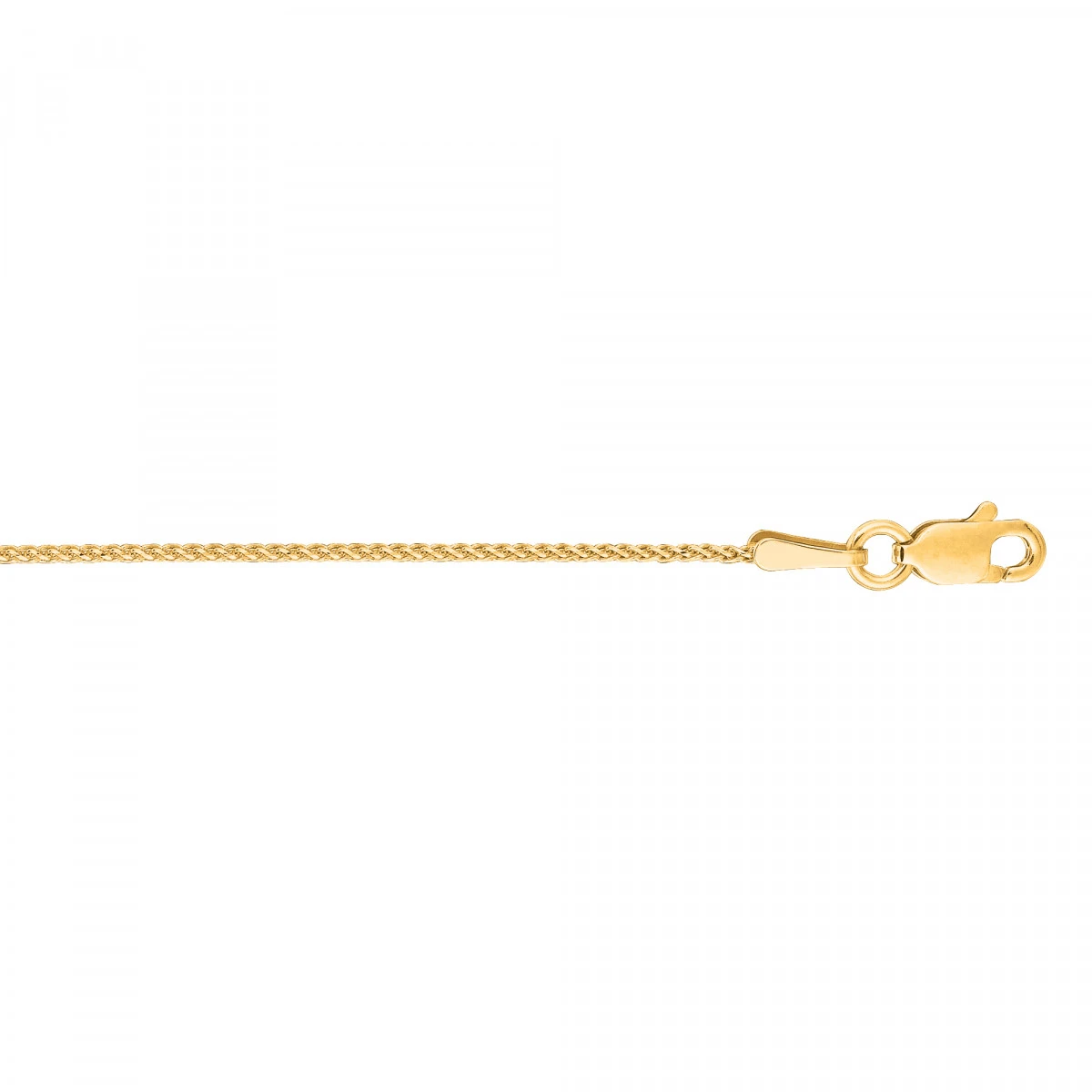 LUXURMAN Solid 14K Yellow Gold Wheat Chain For Women Round Diamond Cut 1mm 1 LUXURMAN Solid 14K Yellow Gold Wheat Chain For Women Round Diamond Cut 1mm