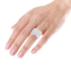 Luxurman Statement Platinum Ladies Diamond Cocktail Ring 4ct G/VS -Luxurman luxurman statement jewelry platinum ladies diamond cocktail ring 4ct gvs bodwh