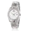 Luxurman Tribeca Women's Diamond Bezel & Band Watch 3ct Platinum Plated