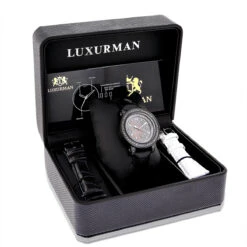 Luxurman Black Diamond Watch For Women 2.15 Carats -Luxurman luxurman watches black diamond watch for women 215 carats p 49995box