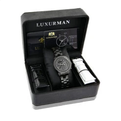 Luxurman Ladies Black Diamond Watch 2.15ct 8 Luxurman Ladies Black Diamond Watch 2.15ct -Luxurman luxurman watches ladies black diamond watch 215ct p 49198 2