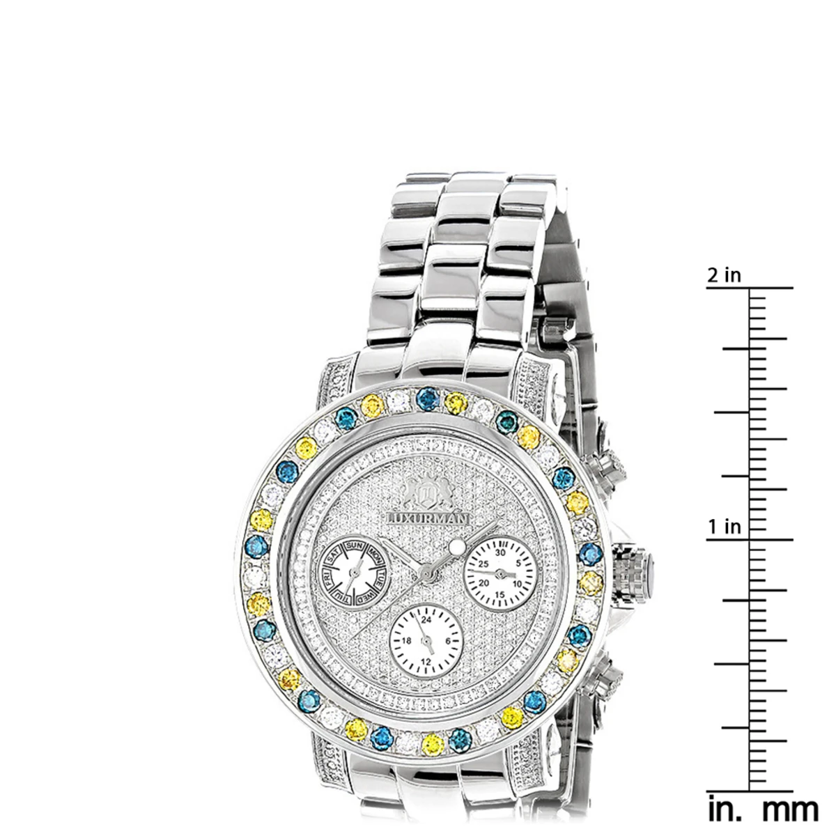 Luxurman Ladies Color Diamond Watch 2.75ct 5 Luxurman Ladies Color Diamond Watch 2.75ct - Image 5