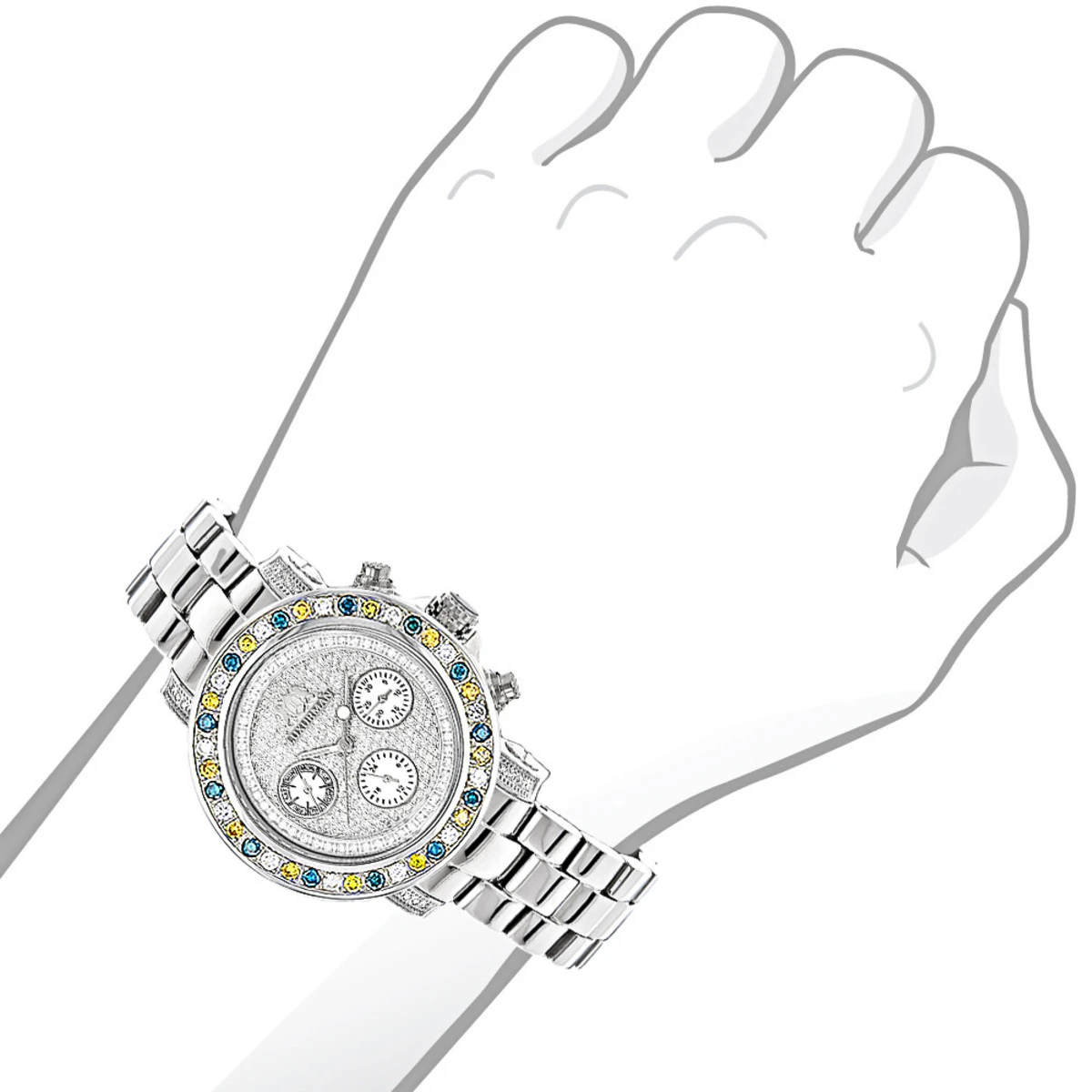 Luxurman Ladies Color Diamond Watch 2.75ct 3 Luxurman Ladies Color Diamond Watch 2.75ct - Image 3