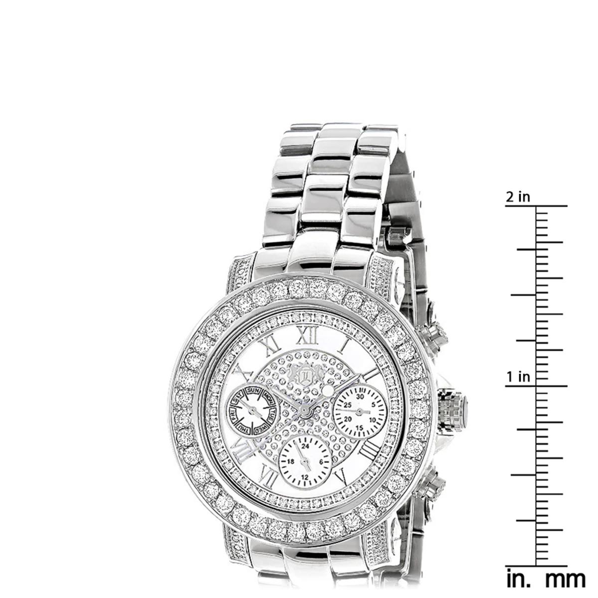 Luxurman Ladies Diamond Watch 3ct 5 Luxurman Ladies Diamond Watch 3ct - Image 5