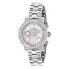 Luxurman Ladies Diamond Watch 3ct Pink